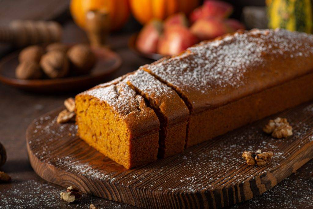 Homemade pumpkin bread