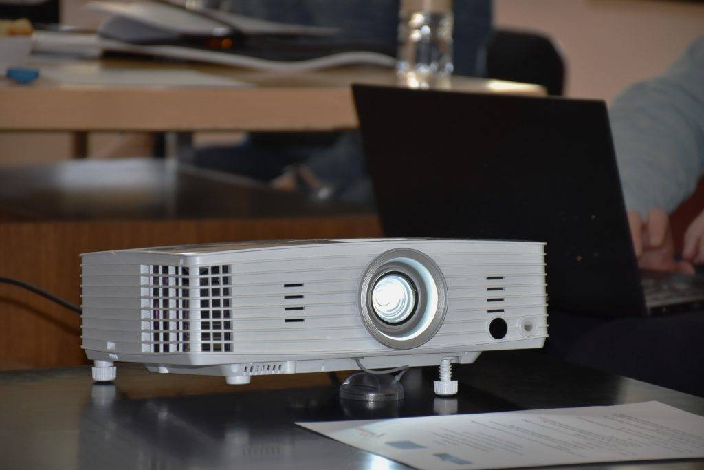 Office photo of projector