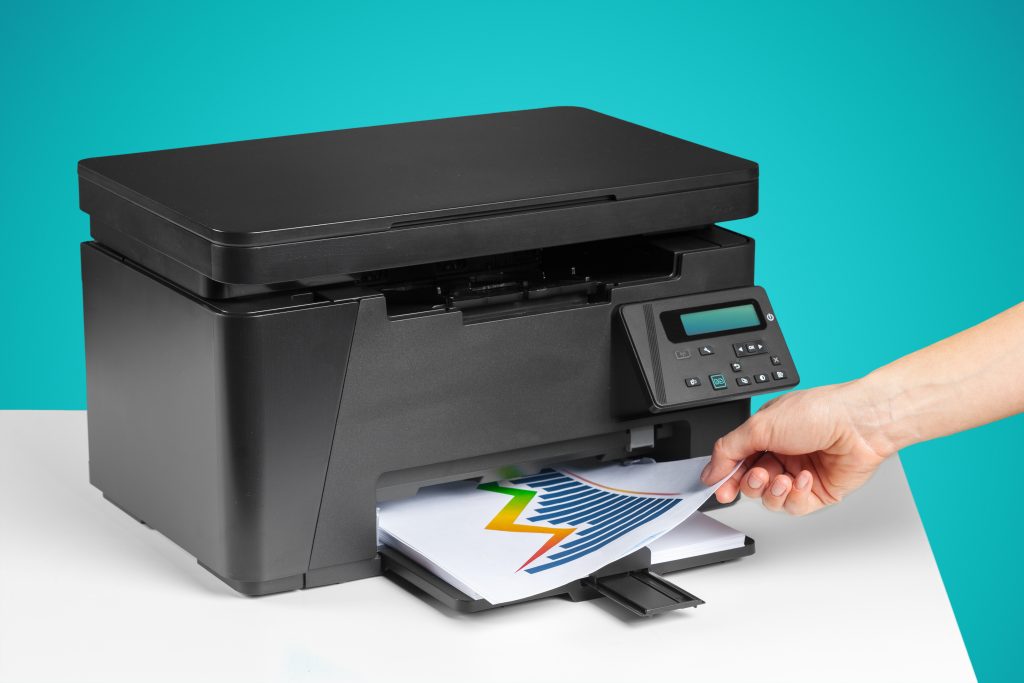 Printer, copier, scanner. Office table