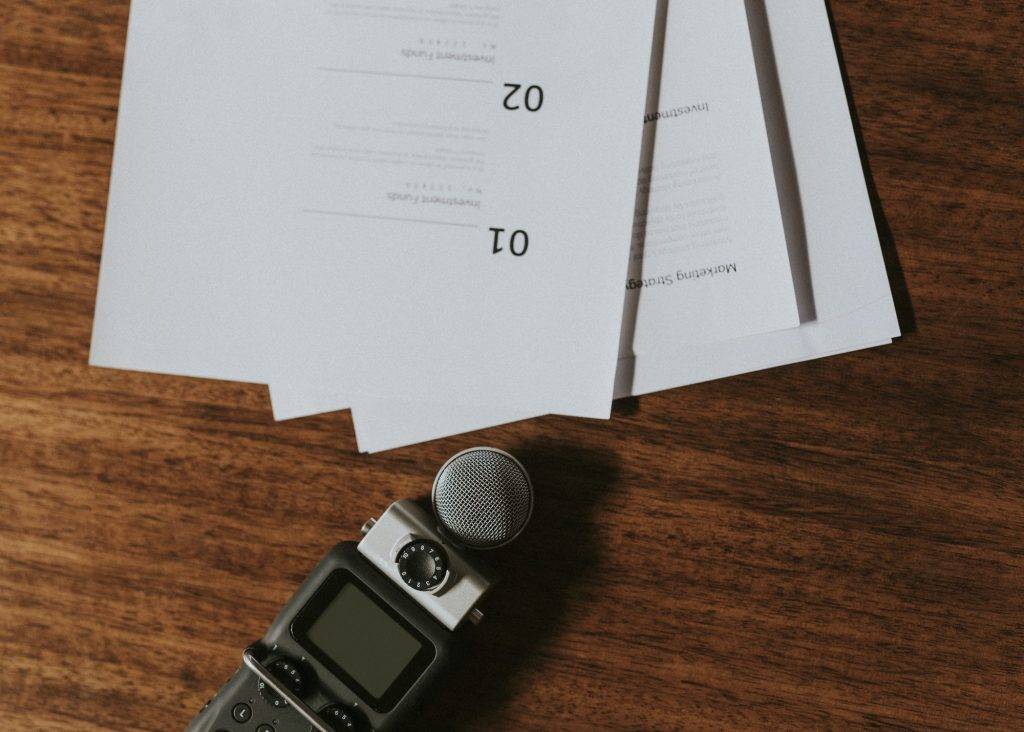 Sound recorder for a podcast