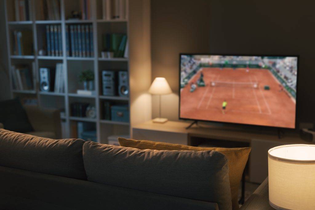 Tennis match live on TV