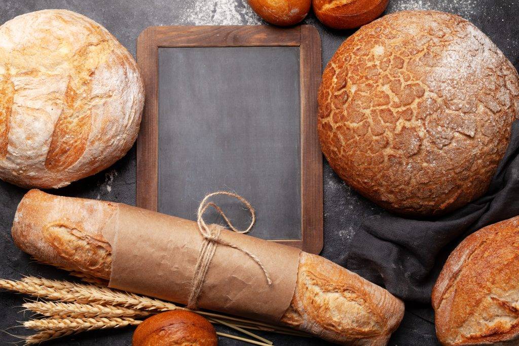 Various types of bread