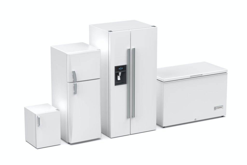 Four different refrigerators